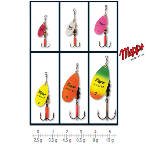 Cuiller mepps aglia - cuiller, fluo