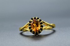 Citrine Jaune & Noir Spinelle