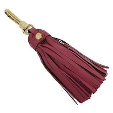 Sac Burberry breloque franges cuir couleur bordeaux articles de mode accessoi...