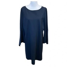 Lafayette 148 Navy Blue Women's Bell Sleeve Dress Size XL