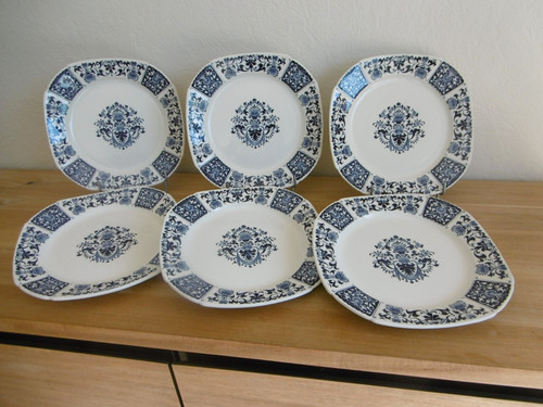 Six assiettes plates - six,