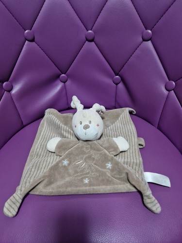 Doudou lapin marron attache - doudou,