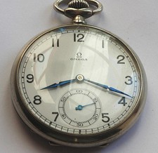 Belle  Montre à gousset Suisse, Argentée, OMEGA  , fonctionne