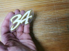 Kevin Schwantz numéro 34 dossard X1 autocollant en or blanc autocollant vinyl...