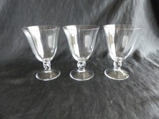 LOT DE 3 VERRES A EAU EN CRISTAL DAUM FRANCE MODELE ORVAL