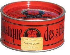 Encaustique cire pâte pur térébenthine et cire d'abeilles Chêne clair 400GR LES 