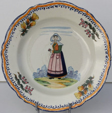 Assiette ancienne faience - ancienne, en