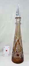 BACCARAT WINE DECANTER CARAFE ROEMER A VIN RHIN CRISTAL DE COULEUR COLORE ORANGE