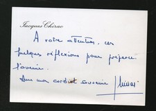 carte de visite avec autogaphe