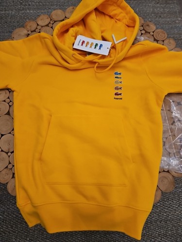 Sweat capuche jaune lacoste - sweat,