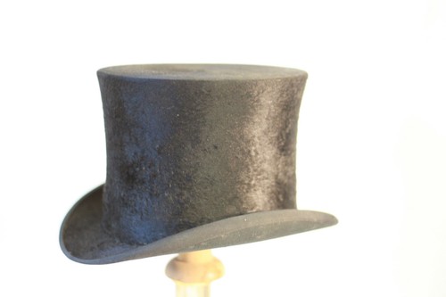 Chapeau haut forme taupe - chapeau,