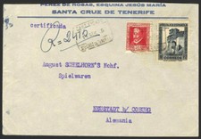 Espagne Courrier De La République Espagnole Certifié Botte