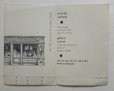 ARISTIDE CAILLAUD - Carton d invitation  - 1954