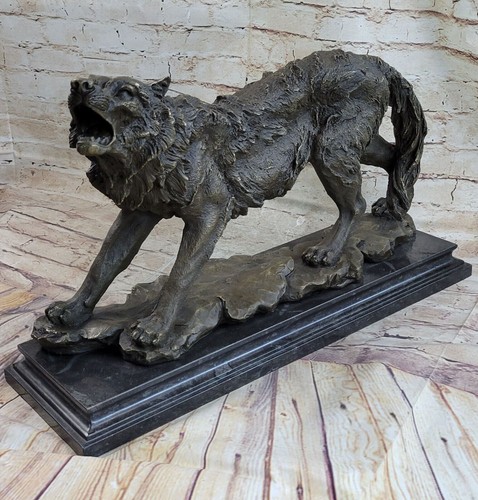 Stalking wolf mascot sculpture - stalking,