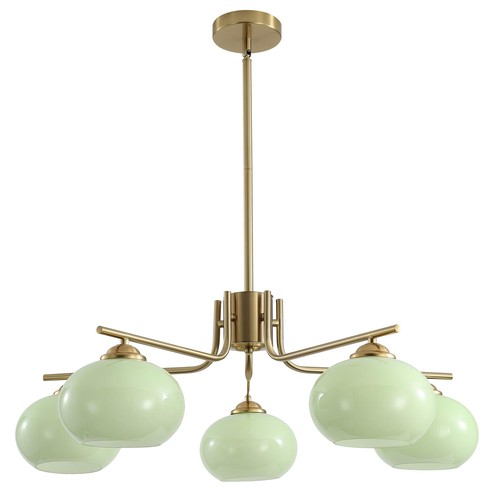 Lustre verre vert - verre, à