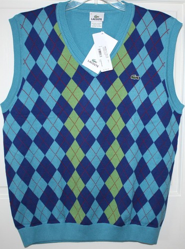 Nwt men lacoste blue check - men's,