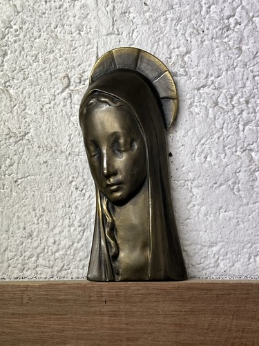 Sculpture bronze vierge - sculpture, en