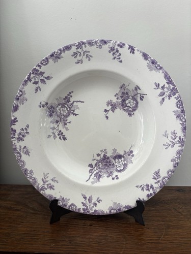 Rare assiette creuse terre - assiette,