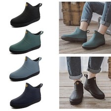 Bottes de pluie homme imperméables courtes Wellington Wellies bottes de festival chaussures taille UK