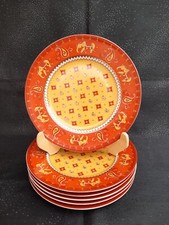 6 ASSIETTES A DESSERT GENEVIEVE LETHU/SUR LA ROUTE DE CHANDERNAGOR/1992/L.C