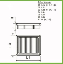 Filtre a air Green pour Opel