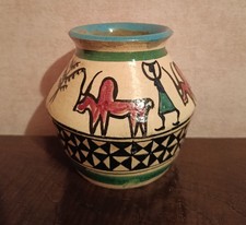 vase en céramique signé, Danuta Le Henaff Tananarive 1964, africaniste années 60