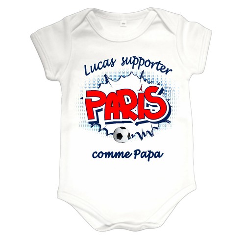 Body bébé foot psg - , supporter