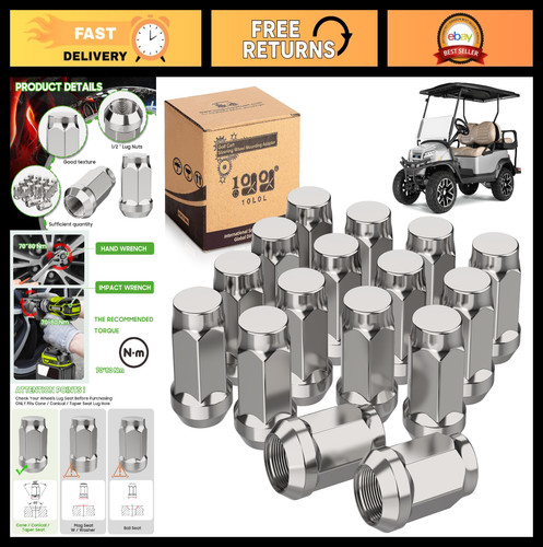 Chrome golf cart wheel lug - wheel,