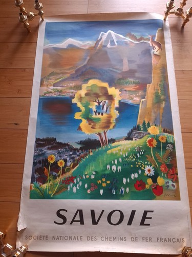 Affiche lithographiee chemin - affiche,