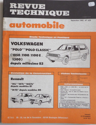 Revue technique automobile - revue,