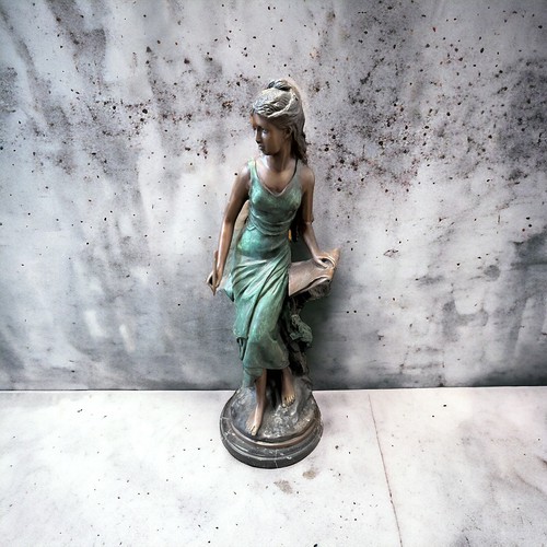 Statuette bronze frileuse - "frileuse,