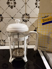 Vintage Cafetière à piston  Beaubourg  Melior 6 tasses  métal blanc Boîte TBE