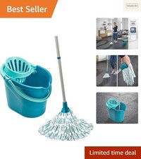 Balai à Franges Haute Absorption avec Seau Essoreur 12L, Leifheit Set Classic