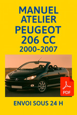 Manuel Atelier Peugeot 206 CC 2000-2007 RTA Revue Technique Français Auto CD PDF