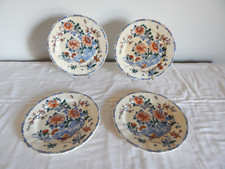 4 ANCIENNES ASSIETTES en Faïence de GIEN à Décor COQ et PIVOINE Signées