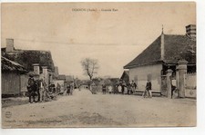 DOSNON  Aube CPA 10  la grande rue attelage agricole