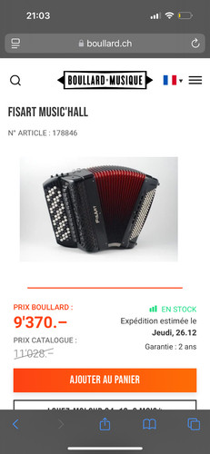 Accordéon chromatique fisart - chromatique,