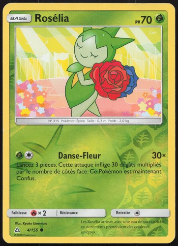Carte pokémon rosélia - carte, 4/156