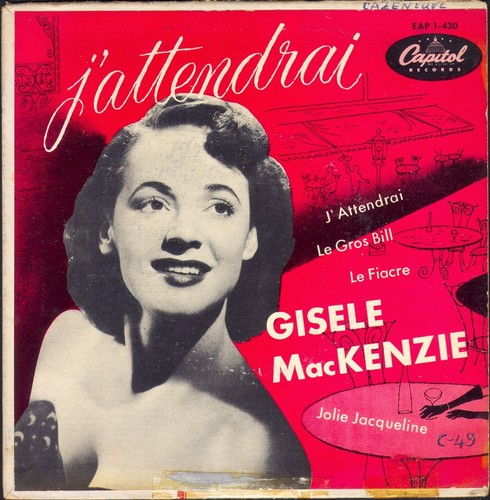 Gisele mackenzie rare pressage - mackenzie,