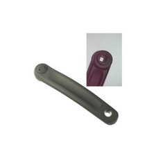 Manivelle vtt gauche l170 alu noire avec carre decale - Accessoire Vélo