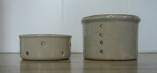 2 Ancien Moule pot à Faisselle Fromage en Grés