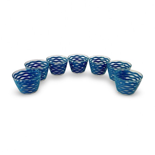 Ikea blue wavy stripe glass - wavy,