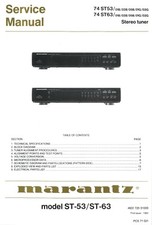 Manuel De Service Pour Marantz
