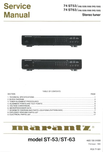 Manuel service pour marantz - de,