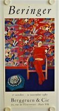 Affiche BERINGER 1987 Exposition Galerie Berggruen & Cie - Paris