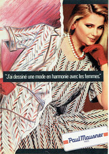 Publicité Advertising 0825  1983    Paul Mausner  pret à porter robe harmonie 2