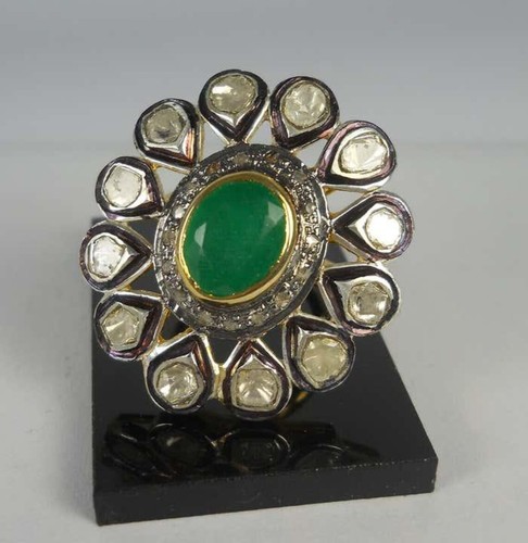Bague émeraude polki - Émeraude, &