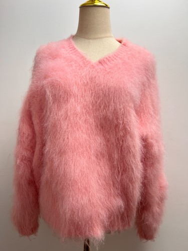 Women pink mohair sweater - women's,