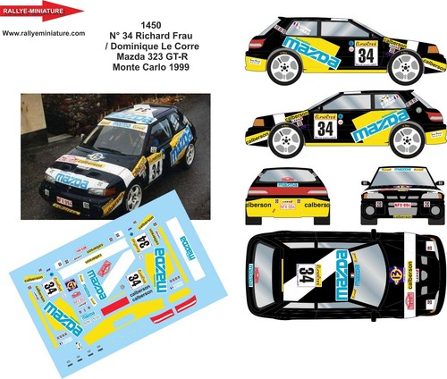 Decals ref 1450 mazda - 1/32,