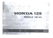 Manuel Conducteur Honda CB 125 K5 1972 - Format numéri-pdf